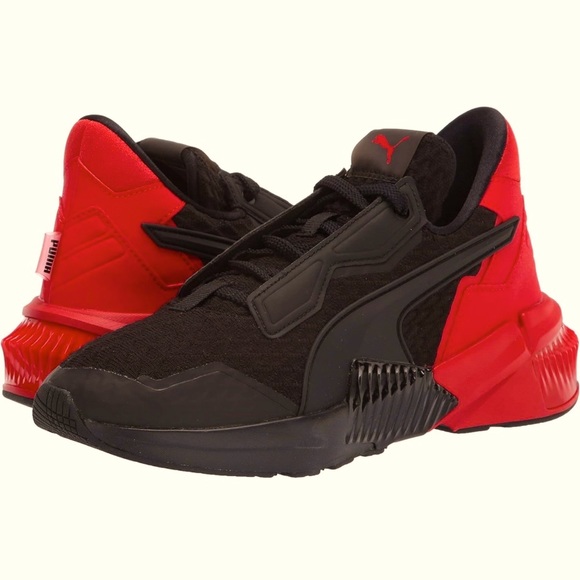 Puma sneaker Womens Black & red Athletic Cross Training Shoes - Picture 1 of 13